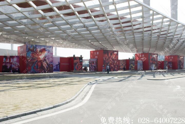 非遗文化节墙体广告画面制作