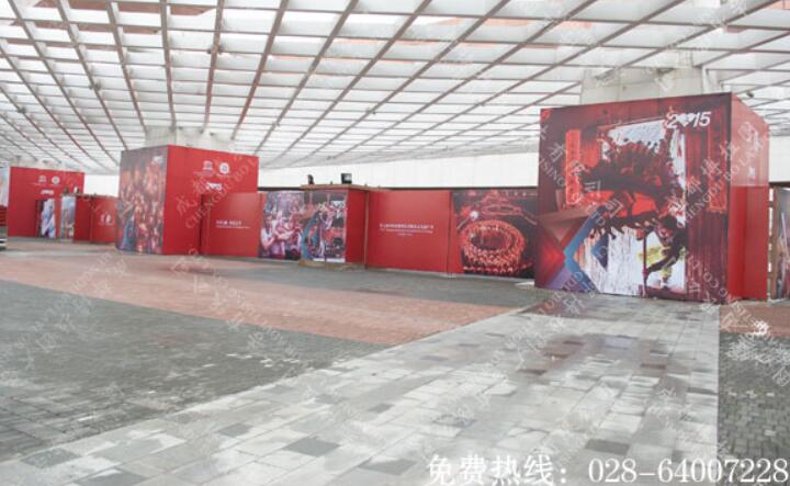 非遗文化节墙体广告画面制作