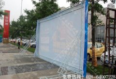 成都楼盘销售户外桁架广告制作