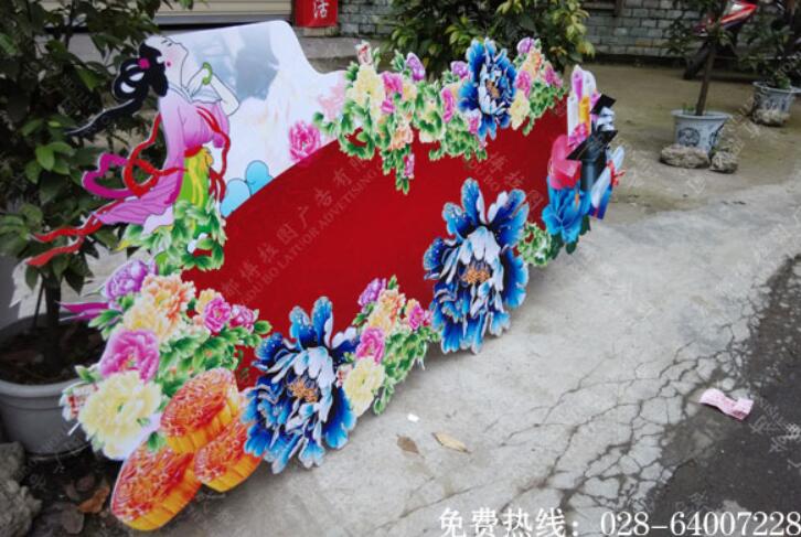 中秋节宣传画面KT板裱板制作